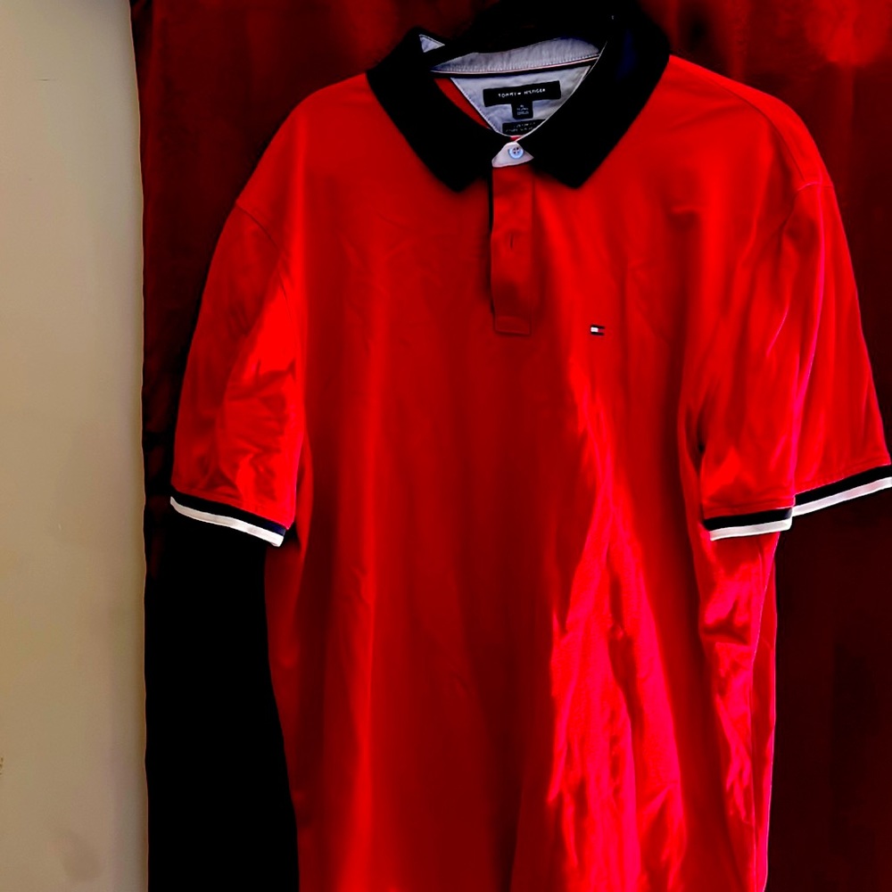 Red Tommy Hilfiger Polo
